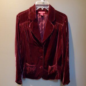 Sunny Leigh Cranberry Velvet Jacket